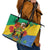 Personalised Gabon Leather Tote Bag Coat Of Arms With African Pattern