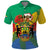 Personalised Gabon Polo Shirt Coat Of Arms With African Pattern