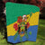 Personalised Gabon Quilt Coat Of Arms With African Pattern - Wonder Print Shop