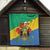 Personalised Gabon Quilt Coat Of Arms With African Pattern - Wonder Print Shop