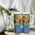 Personalised Gabon Tumbler With Handle Coat Of Arms With African Pattern - Wonder Print Shop