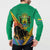 Gabon Black Panther Button Sweatshirt Coat Of Arms