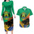 Gabon Black Panther Couples Matching Long Sleeve Bodycon Dress and Hawaiian Shirt Coat Of Arms