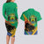 Gabon Black Panther Couples Matching Long Sleeve Bodycon Dress and Hawaiian Shirt Coat Of Arms