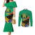 Gabon Black Panther Couples Matching Mermaid Dress and Long Sleeve Button Shirt Coat Of Arms