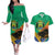 Gabon Black Panther Couples Matching Off The Shoulder Long Sleeve Dress and Hawaiian Shirt Coat Of Arms