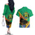 Gabon Black Panther Couples Matching Off The Shoulder Long Sleeve Dress and Hawaiian Shirt Coat Of Arms