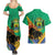 Gabon Black Panther Couples Matching Summer Maxi Dress and Hawaiian Shirt Coat Of Arms