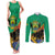 Gabon Black Panther Couples Matching Tank Maxi Dress and Long Sleeve Button Shirt Coat Of Arms