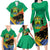 Gabon Black Panther Family Matching Long Sleeve Bodycon Dress and Hawaiian Shirt Coat Of Arms