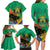 Gabon Black Panther Family Matching Long Sleeve Bodycon Dress and Hawaiian Shirt Coat Of Arms