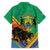 Gabon Black Panther Family Matching Long Sleeve Bodycon Dress and Hawaiian Shirt Coat Of Arms