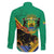 Gabon Black Panther Family Matching Long Sleeve Bodycon Dress and Hawaiian Shirt Coat Of Arms