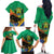 Gabon Black Panther Family Matching Off The Shoulder Long Sleeve Dress and Hawaiian Shirt Coat Of Arms