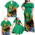 Gabon Black Panther Family Matching Off Shoulder Maxi Dress and Hawaiian Shirt Coat Of Arms