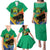 Gabon Black Panther Family Matching Puletasi and Hawaiian Shirt Coat Of Arms