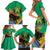 Gabon Black Panther Family Matching Short Sleeve Bodycon Dress and Hawaiian Shirt Coat Of Arms