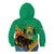 Gabon Black Panther Kid Hoodie Coat Of Arms