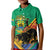 Gabon Black Panther Kid Polo Shirt Coat Of Arms