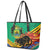 Gabon Black Panther Leather Tote Bag Coat Of Arms