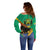 Gabon Black Panther Off Shoulder Sweater Coat Of Arms