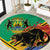 Gabon Black Panther Round Carpet Coat Of Arms - Wonder Print Shop