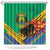 Gabon Black Panther Shower Curtain Coat Of Arms - Wonder Print Shop