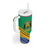 Gabon Black Panther Tumbler With Handle Coat Of Arms - Wonder Print Shop