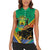 Gabon Black Panther Women Sleeveless Polo Shirt Coat Of Arms - Wonder Print Shop