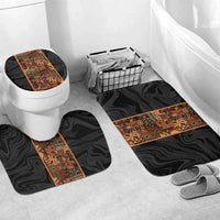 African Tribal Heritage Bathroom Set Earth Tone Pattern