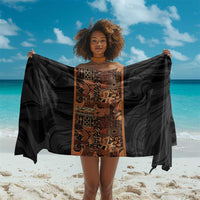 African Tribal Heritage Sarong Earth Tone Pattern
