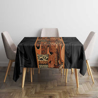African Tribal Heritage Tablecloth Earth Tone Pattern