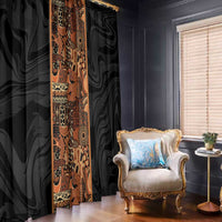 African Tribal Heritage Window Curtain Earth Tone Pattern