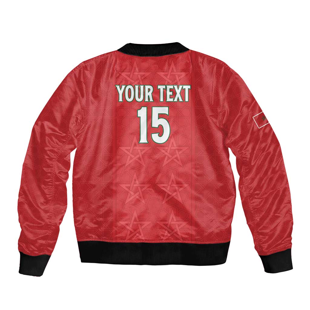 Custom Morocco Football Bomber Jacket Dima Maghrib