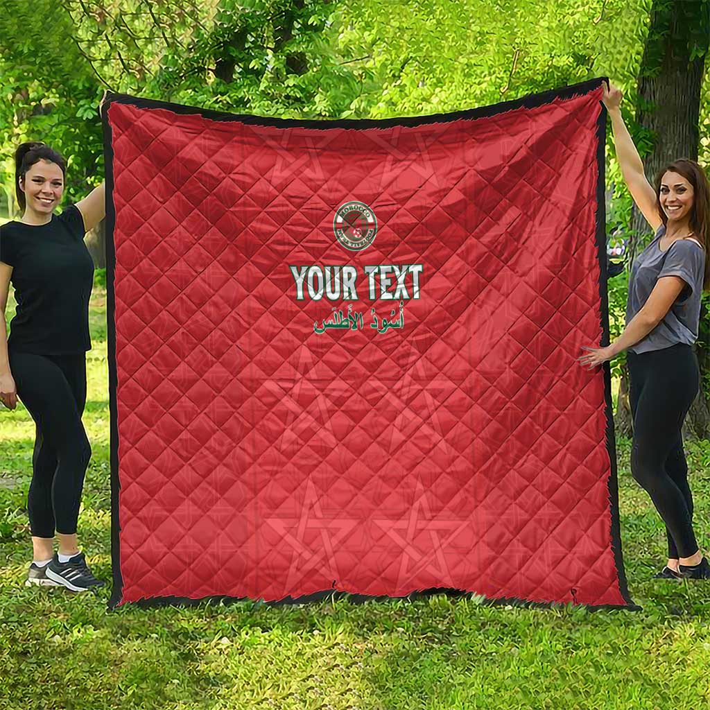 Custom Morocco Football Quilt Dima Maghrib