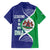 Lesotho Is In My DNA Family Matching Short Sleeve Bodycon Dress and Hawaiian Shirt Lesotho Map and Coat Of Arms