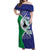 Lesotho Is In My DNA Off Shoulder Maxi Dress Lesotho Map and Coat Of Arms