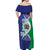 Lesotho Is In My DNA Off Shoulder Maxi Dress Lesotho Map and Coat Of Arms