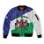 Personalised Lesotho Sleeve Zip Bomber Jacket Coat Of Arms With Map