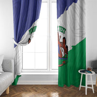 Personalised Lesotho Window Curtain Coat Of Arms With Map