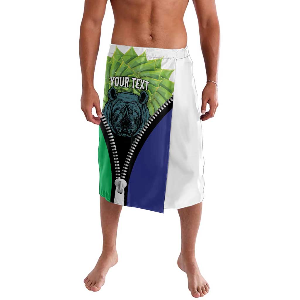 Personalised Lesotho Black Rhinoceros Lavalava With Aloe Polyphylla