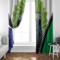 Personalised Lesotho Black Rhinoceros Window Curtain With Aloe Polyphylla