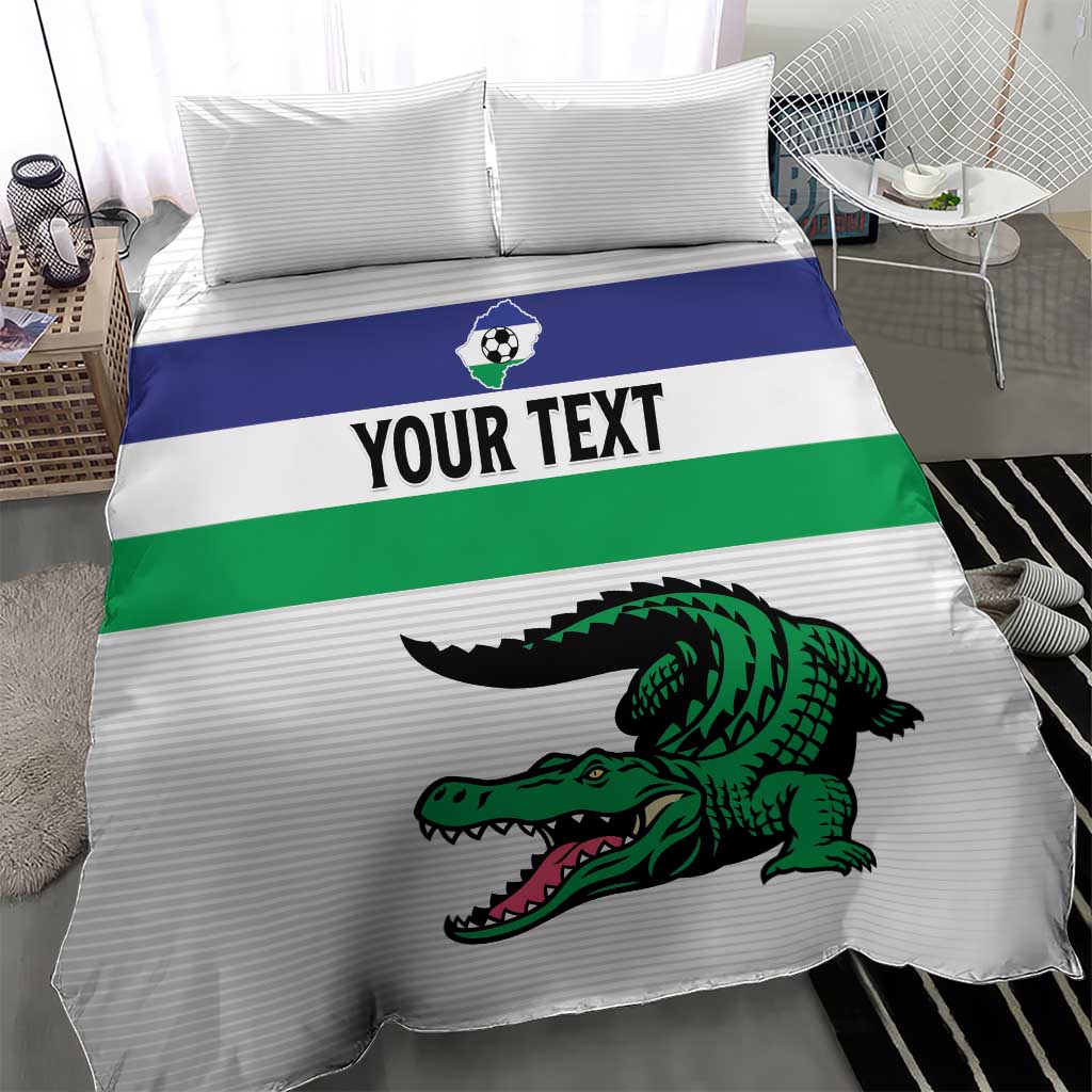 Custom Lesotho Football Bedding Set Likuena For Victory