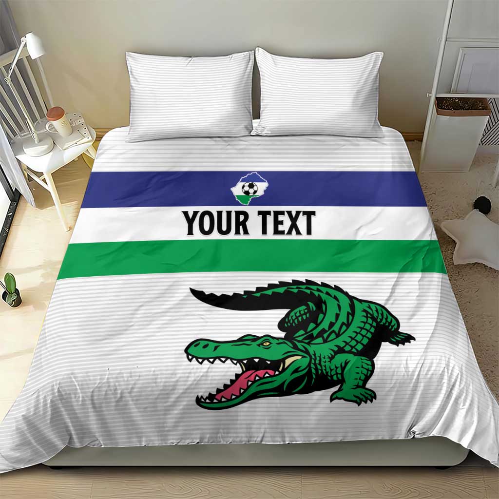 Custom Lesotho Football Bedding Set Likuena For Victory