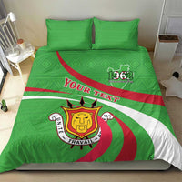 Personalized Burundi Independence Day Bedding Set Coat Of Arms With Map