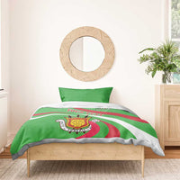 Personalized Burundi Independence Day Bedding Set Coat Of Arms With Map