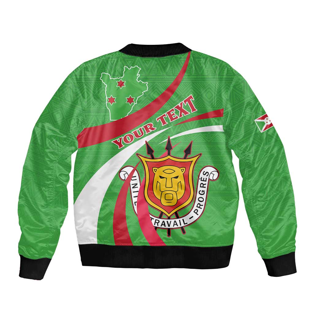 Personalized Burundi Independence Day Bomber Jacket Coat Of Arms With Map