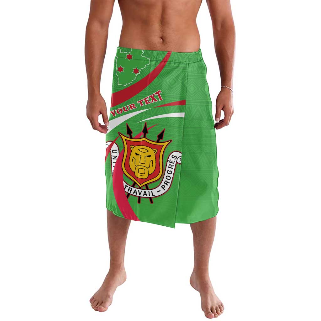 Personalized Burundi Independence Day Lavalava Coat Of Arms With Map