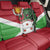 Personalized Burundi Back Car Seat Cover Lion and Coat Of Arms - Flag Style