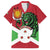Personalized Burundi Hawaiian Shirt Lion and Coat Of Arms - Flag Style